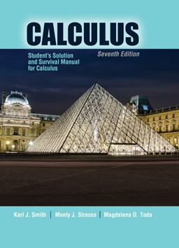 Student's Solution and Survival Manual for Calculus 7th 9781524934040 Front Cover