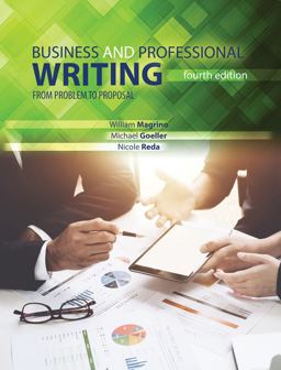 Business and Professional Writing: from Problem to Proposal 4th 9781524969516 Front Cover