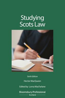 Studying Scots Law 6th 9781526523365 Front Cover