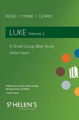 Read Mark Learn: Luke Vol. 2 A Small Group Bible Study  9781527102095 Front Cover
