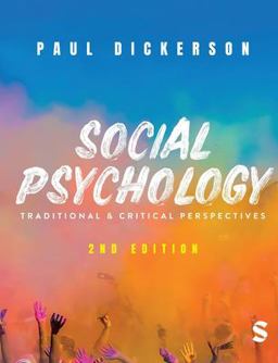 Social Psychology Traditional and Critical Perspectives 2nd 9781529732085 Front Cover