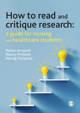 How to Read and Critique Research A Guide for Nursing and Healthcare Students  9781529732979 Front Cover