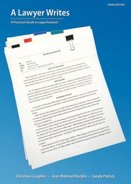 A Lawyer Writes: A Practical Guide to Legal Analysis  9781531008765 Front Cover