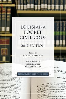 Louisiana Pocket Civil Code, 2019 Edition  9781531013936 Front Cover