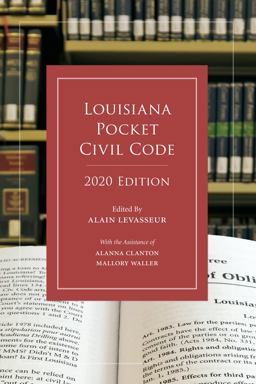 Louisiana Pocket Civil Code, 2020 Edition  9781531018504 Front Cover