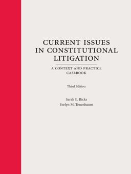 Current Issues in Constitutional Litigation: A Context and Practice Casebook  9781531019181 Front Cover