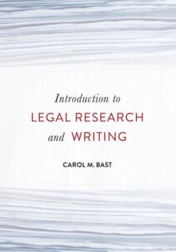 Introduction to Legal Research and Writing  9781531020255 Front Cover