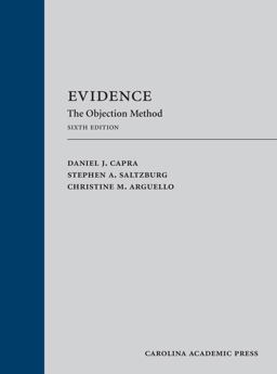 Evidence: The Objection Method  9781531021085 Front Cover