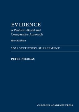 Evidence: 2021 Statutory Supplement 4th 9781531021122 Front Cover
