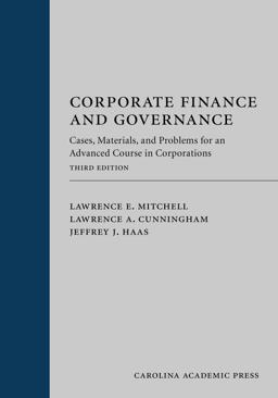 Corporate Finance and Governance (Paperback) Cases, Materials, and Problems for an Advanced Course in Corporations 3rd 9781531021689 Front Cover
