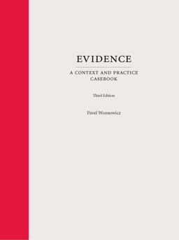     EVIDENCE:CONTEXT+PRACTICE CASEBOOK  9781531022655 Front Cover