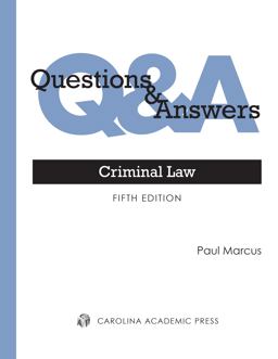Questions and Answers: Criminal Law 5th 9781531022969 Front Cover