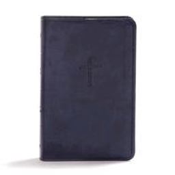 CSB Compact Bible, Navy LeatherTouch, Value Edition