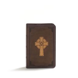 KJV Large Print Compact Reference Bible, Celtic Cross Brown LeatherTouch KJV Large Print Compact Reference Bible, Celtic Cross Brown LeatherTouch
