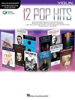 12 Pop Hits: Violin (Bk/Online Audio)