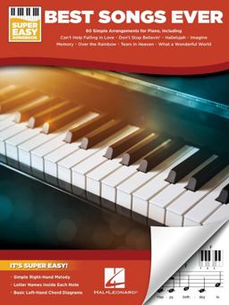 Best Songs Ever Super Easy Piano Songbook  9781540084217 Front Cover