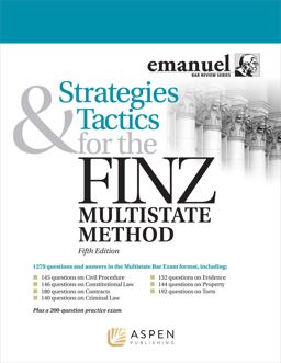 Strategies and Tactics for the FINZ Multistate Method 5th 9781543805963 Front Cover
