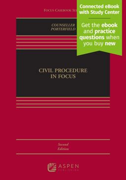 Civil Procedure in Focus: 2nd 9781543809237 Front Cover