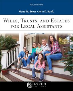 Wills, Trusts, and Estates for Legal Assistants 6th 9781543813081 Front Cover