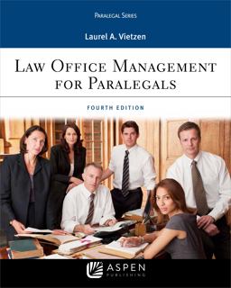 Law Office Management for Paralegals 4th 9781543813821 Front Cover