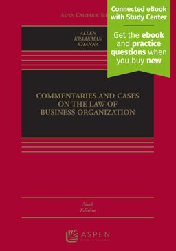 Commentaries and Cases on the Law of Business Organization 6th 9781543815733 Front Cover