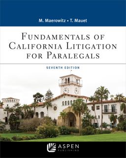 Fundamentals of California Litigation for Paralegals 7th 9781543817201 Front Cover