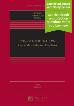 Constitutional Law Cases, Materials, and Problems 5th 9781543830446 Front Cover