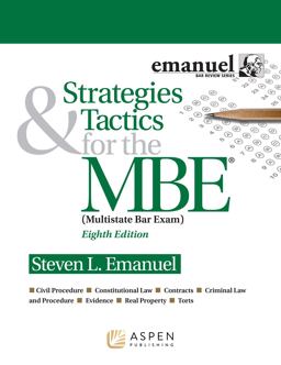 Strategies and Tacticsï¿½ for the Mbeï¿½ Multistate Bar Exam 8th 9781543839395 Front Cover