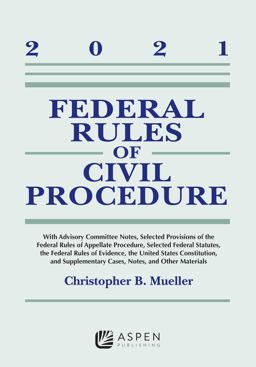 Federal Rules of Civil Procedure 2021 Statutory Supplement  9781543844757 Front Cover