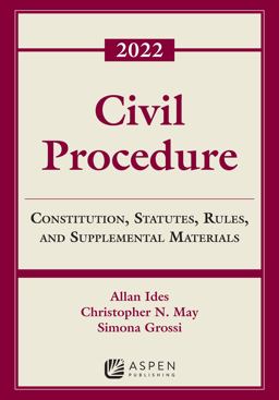 CIVIL PROCEDURE: CONST STAT SUPP - 2022  9781543858242 Front Cover