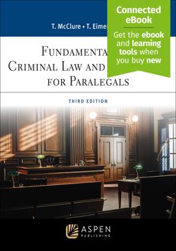 Fundamentals of Criminal Law and Procedure for Paralegals 3rd 9781543858600 Front Cover