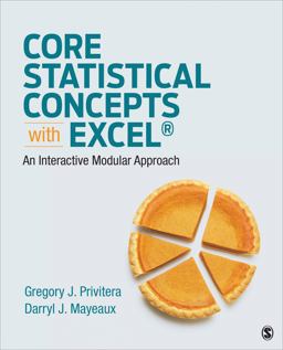 Core Statistical Concepts with Excelï¿½ An Interactive Modular Approach  9781544309040 Front Cover