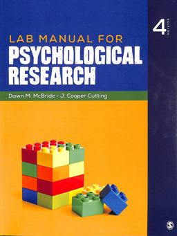 Lab Manual for Psychological Research 4th 9781544323565 Front Cover