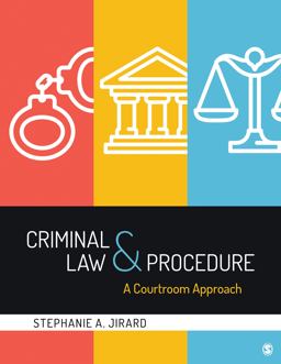 Criminal Law and Procedure A Courtroom Approach  9781544327501 Front Cover