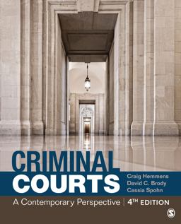 Criminal Courts A Contemporary Perspective 4th 9781544338941 Front Cover