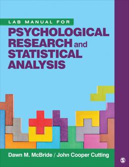 Lab Manual for Psychological Research and Statistical Analysis  9781544363493 Front Cover