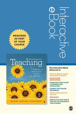 Introduction to Teaching - Interactive Ebook: Making a Difference in Student Learning  9781544364933 Front Cover