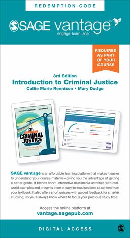 Introduction to Criminal Justice - Vantage Shipped Access Card Introduction to Criminal Justice - Vantage Shipped Access Card