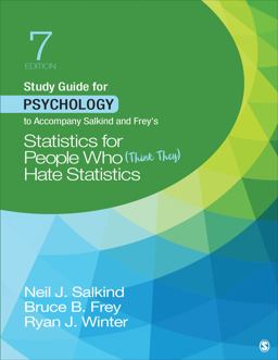 Psychology to Accompany Salkind and Frey's Statistics for People Who Think They Hate Statistics: 7th 9781544395920 Front Cover