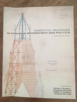Essential Readings in Canadian Government and Politics  9781552396629 Front Cover