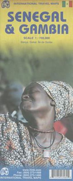 Senegal and Gambia Travel Reference Map: 1:740,000/340,000  9781553413981 Front Cover