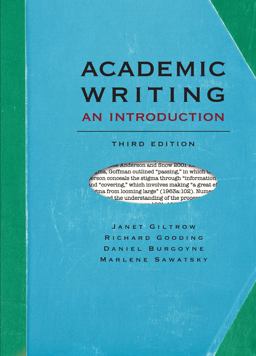 Academic Writing: an Introduction, Third Edition 3rd 9781554811878 Front Cover