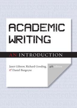 Academic Writing An Introduction 4th 9781554815234 Front Cover