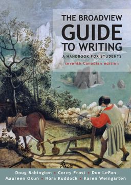 The Broadview Guide to Writing: Canadian Edition  9781554815401 Front Cover