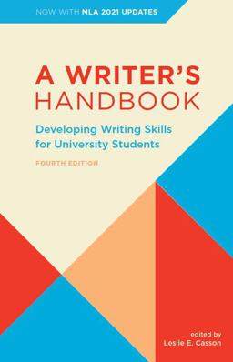 A Writer's Handbook   With Mla 2021 Update: Developing Writing Skills for University Students  9781554816033 Front Cover