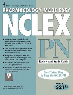 Chicago Review Press Pharmacology Made Easy for NCLEX-PN Review and Study Guide Review and Study Guide  9781556523922 Front Cover