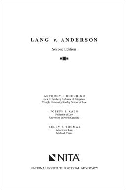 Lang V. Anderson Lang V. Anderson