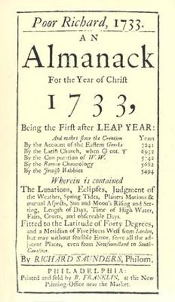 Poor Richard's Almanack For 1733