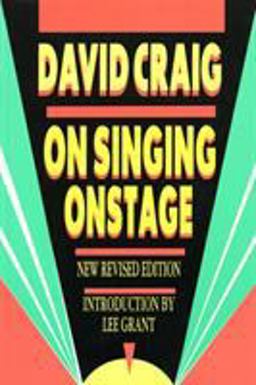 On Singing Onstage 2nd 9781557830432 Front Cover
