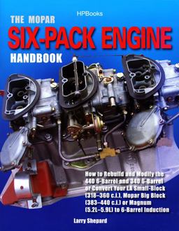 Mopar Six-Pack Engine Handbook HP1528 How to Rebuild and Modify the 440 6-Barrel and 340 6-Barrelor Convert Your la Sm All-Block (318-360 C. I. ), Mopar Big Block (383-440 C. I. ) or Magnum (5. 2L-5. 9L)  9781557885289 Front Cover